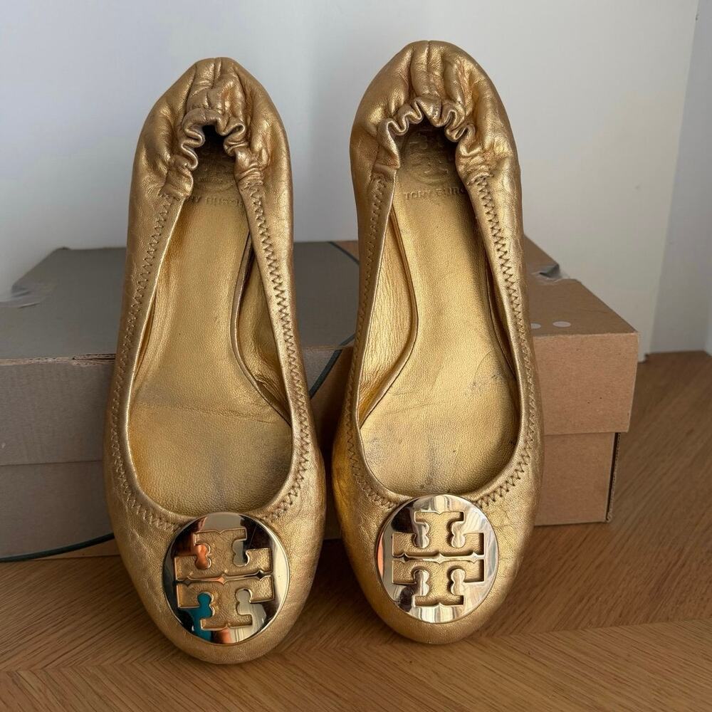 Tory Burch Minnie ‘Gold’ Women Ballet Flats- SZ 9